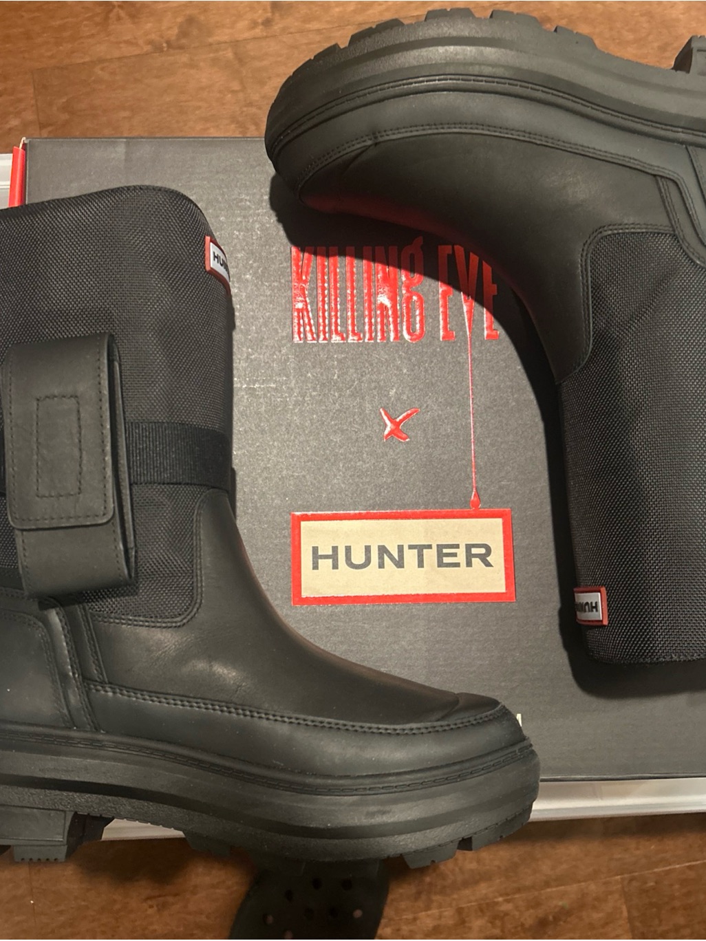 Hunter Black Limited Edition Killing Eve Waterproof Pull-On Boots Size 7